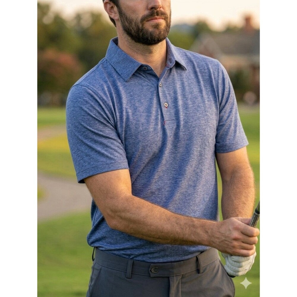 Peter Millar Men’s Blue Short Sleeve Polo Shirt Size XL